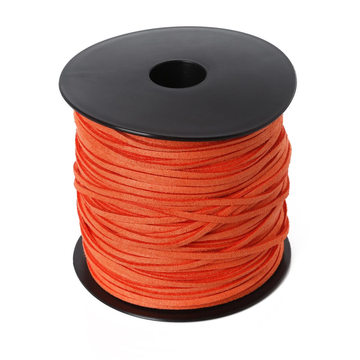 

91-метровый плетеный шнур из корейского бархата и кожи, ручная работа, бисерный браслет, ювелирная нить, сделай сам, ювелирные изделия оранжевый