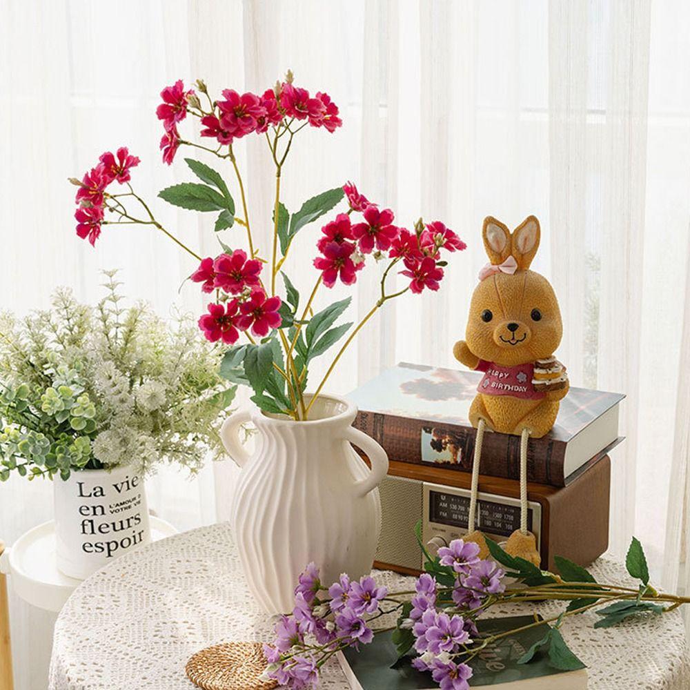 Luxury Silk Flower Branch Real Touch Fake Flower  Outdoor Garden Decor