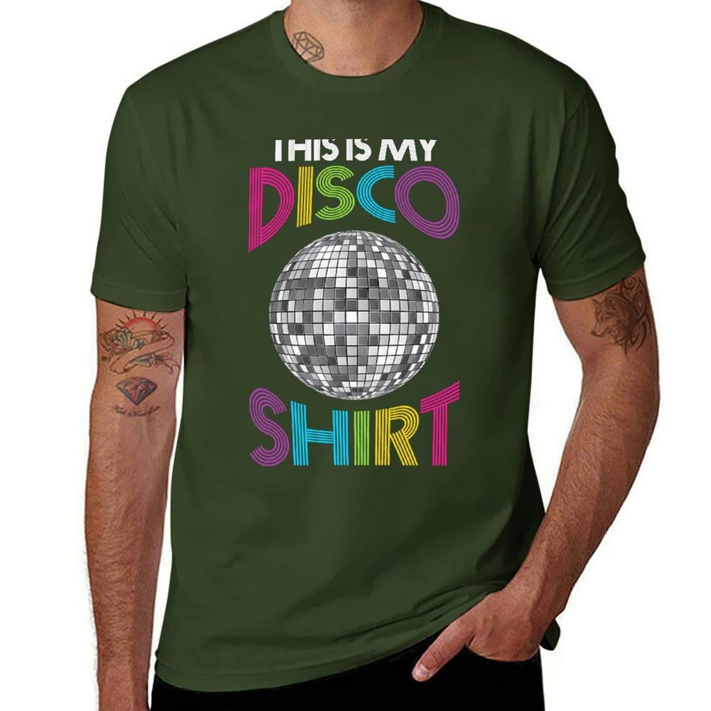 Disco Outfit Unisex Unisex 70s Tshirt Korean Fashion Summer Tops Unisexs Vintage T Shirts