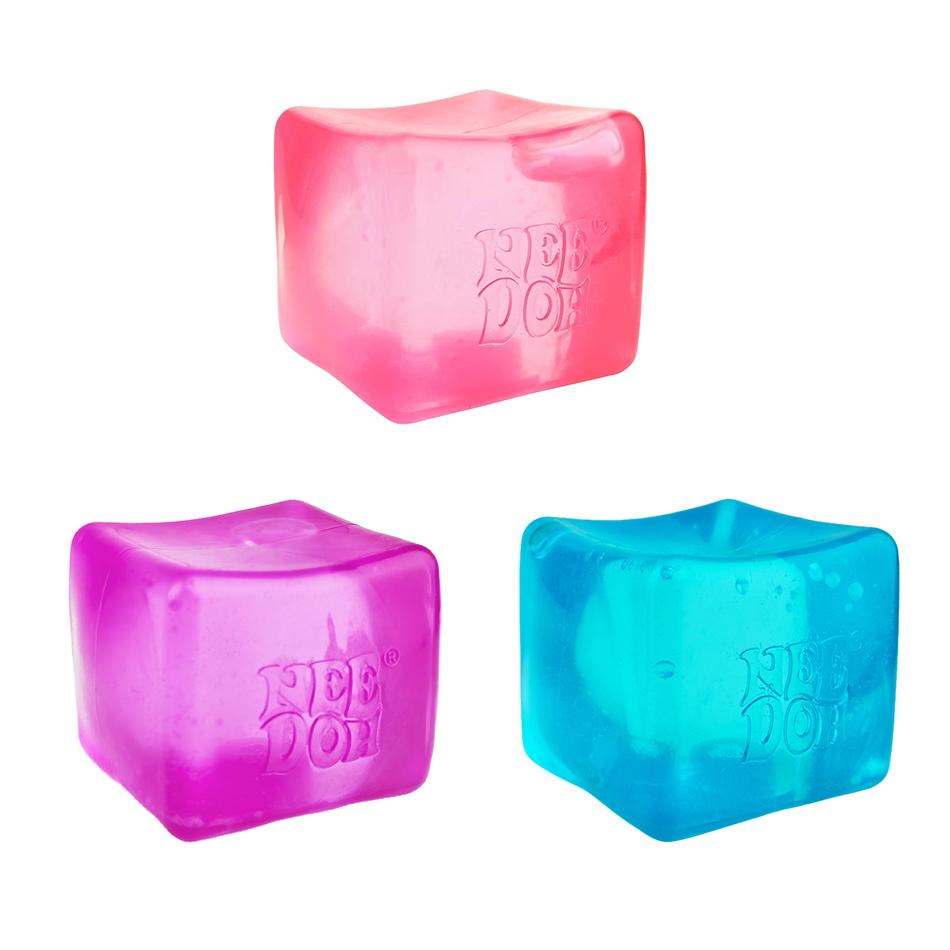 Needoh Trending Jellyfish & Cube Squish Toy, Soft Jelly Squeeze Stress Relief Fidget Toy, Sensory Needoh For Kids & Adults