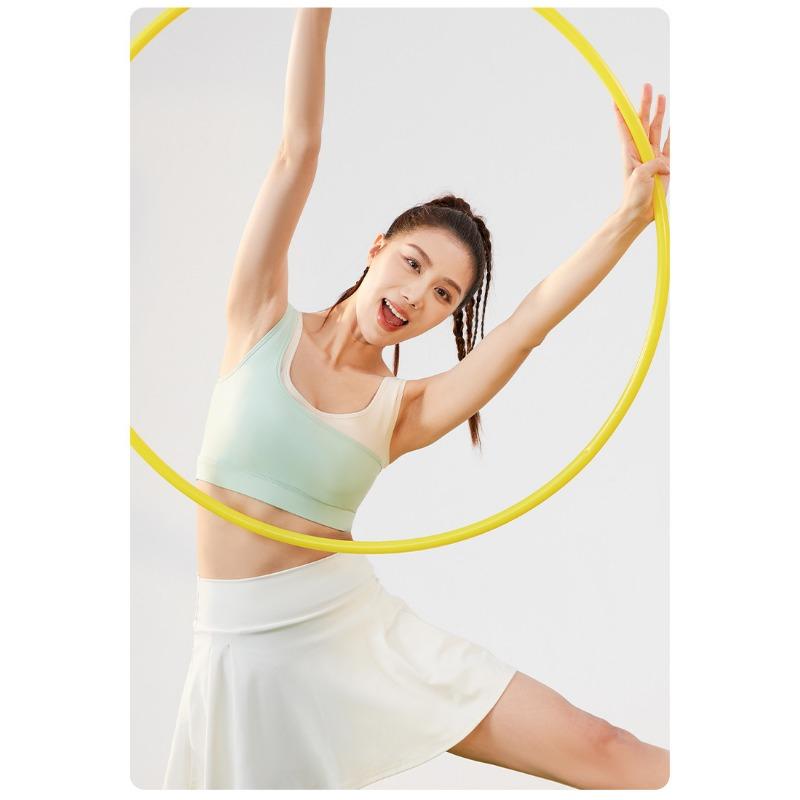 Contrast Color High Elasticity Shockproof Gathering U Type Yoga Sports Bra For Women