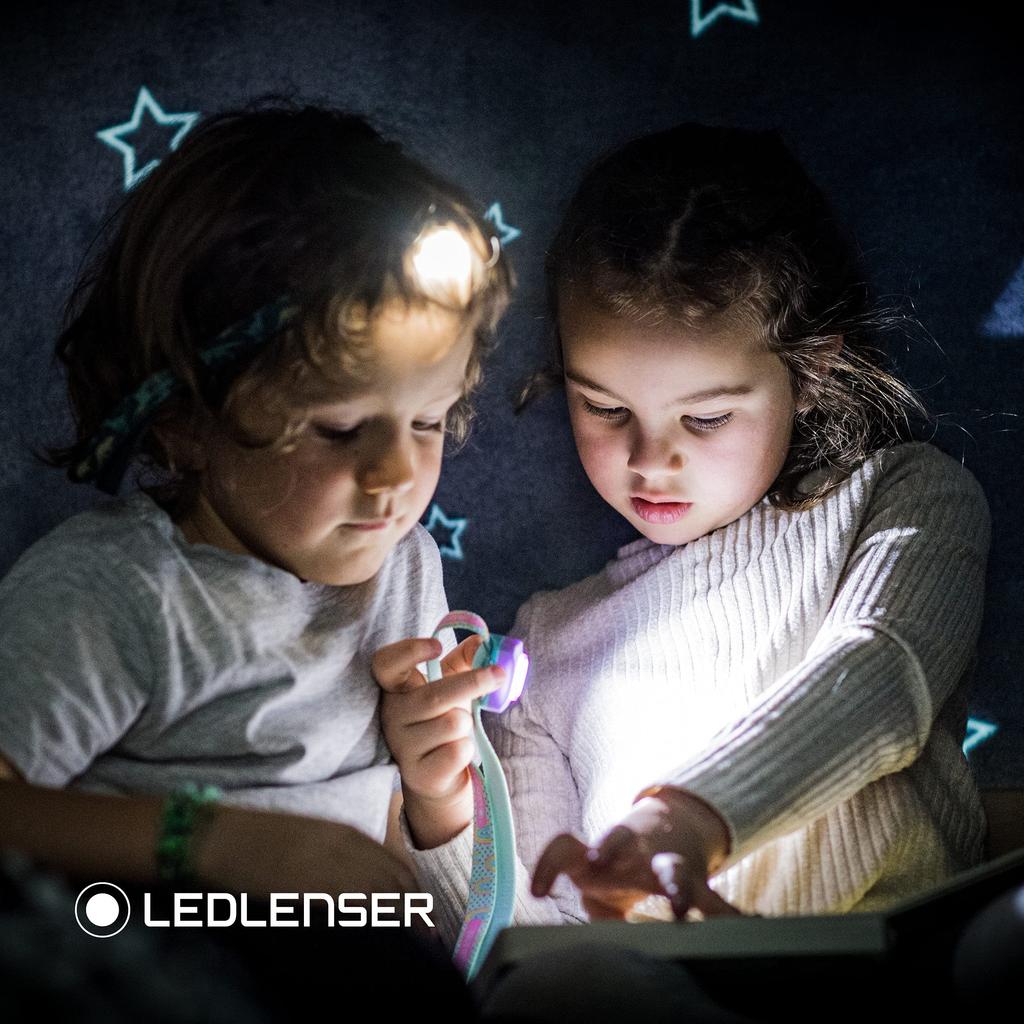 Ledlenser KIDLED2 Purple LED Headlamp for Battery Maximum 40 502538 Japanese Kids, Operated, Lumens, [Genuine Product]