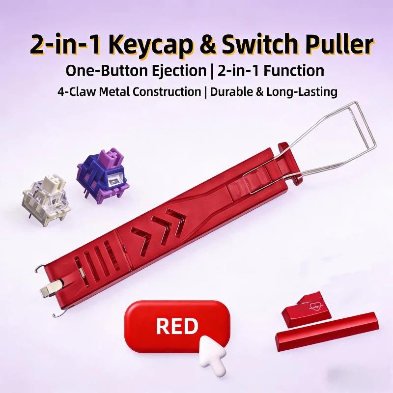2 In 1 Keycaps Puller Accessories Unloading For Gaming Keyboard Switches Remover Button Extractor Tool