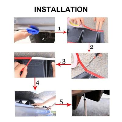 High Quality Car ABS Rear Bumper Spoiler Small Surround Chassis Decoration Modification Universal Shark Fin Bottom Deflector