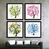5D Diy Diamond Drawing Cross Stitch Needlework Diamond Embroidery Happy Colorful Trees Picture