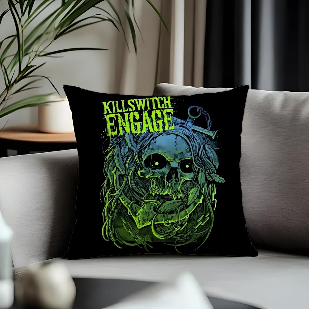 Trending Kkillswitch Engageied Cushion Cover Antidustmite Pillowcase Invisible Zipper Silky Short Plush Sofa Cushion Cover