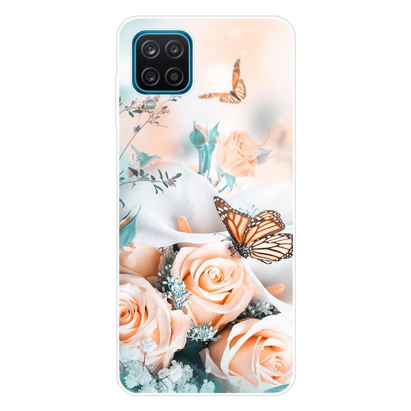 For Samsung Galaxy A12 A 12 GalaxyA12 Case Soft Silicone Back Cover Cartoon Phone Case Starry Sky
