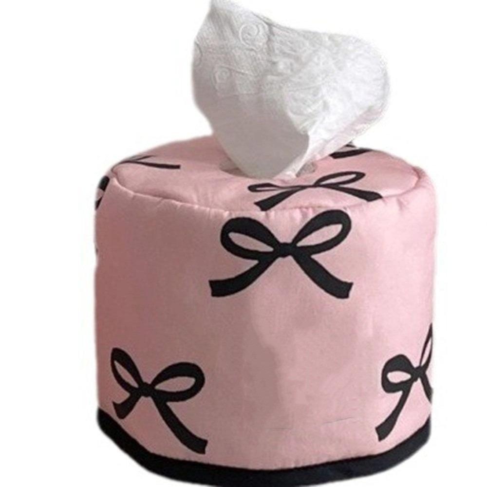 

INS Roll Paper Tissue Case Bowknot Napkin Tissue Box Ins Tissue Paper Storage Box Desktop Style 1