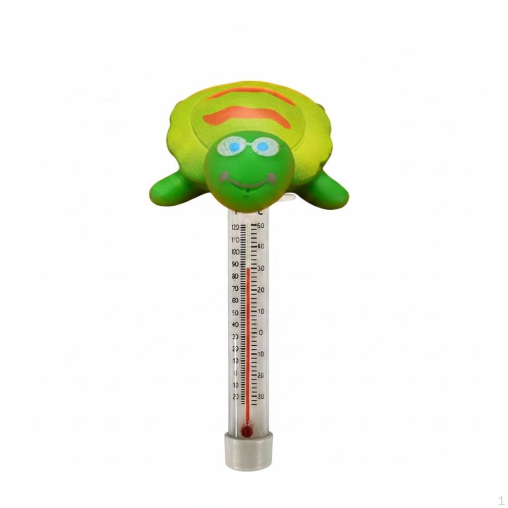 Thermomètre de piscine Corps transparent Cordon inclus Indicateur de température Hippopotame
