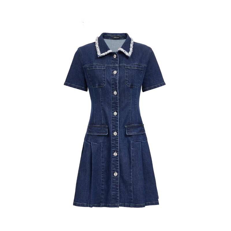 VEROMODA Women's Sleeveless A-Line Denim Mini Dress