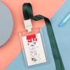 Fashion Acrylic Transparent Bus Cards Sleeve Employee Work Card Holder with Lanyard Work Card Cover Women Men Credit Card Holder