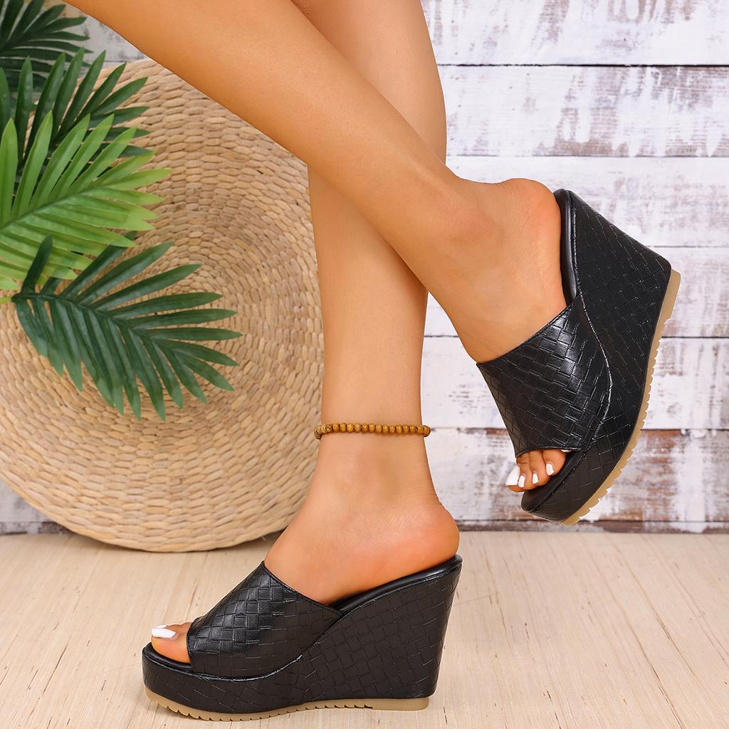 Mote Sommer Dame Kilesandaler Platform Høyhæl Mote Åpen Tå Dame Fritidssko Komfortable Kampanje Trender Flip Flops