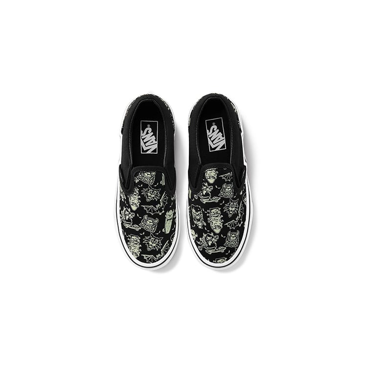 Vans Slip On Canvas Low Top Kids' Skateboarding Shoes Black Children Aged 3 7 Years Old VN0A4BUT2JN