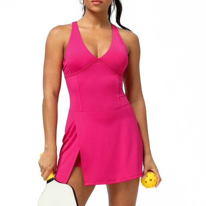 Export Quick-Drying Sexy Slit Sports Dress Fake Two-Piece Yoga Tennis Skirt Outdoor Running Fitness Tennis Skirt