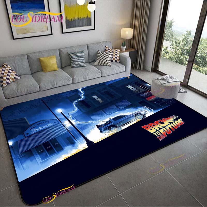 Back To The Future Carpet for Living Room Bedroom Rug Kitchen Kid Unslip Floor Mats Birthday gift photography props Alfombra Rug