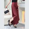 Elegant Pearl Luster Satin Mermaid High Waist Long Skirt Fashion Slimming