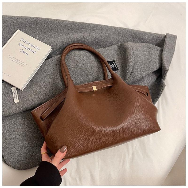 

Суперпопулярные нишевые дизайнерские женские сумки, сумки через плечо и сумки-тоут в стиле мори-герл на осень и зиму, модные вместительные сумки-тоут 45*14*24cm коричневый