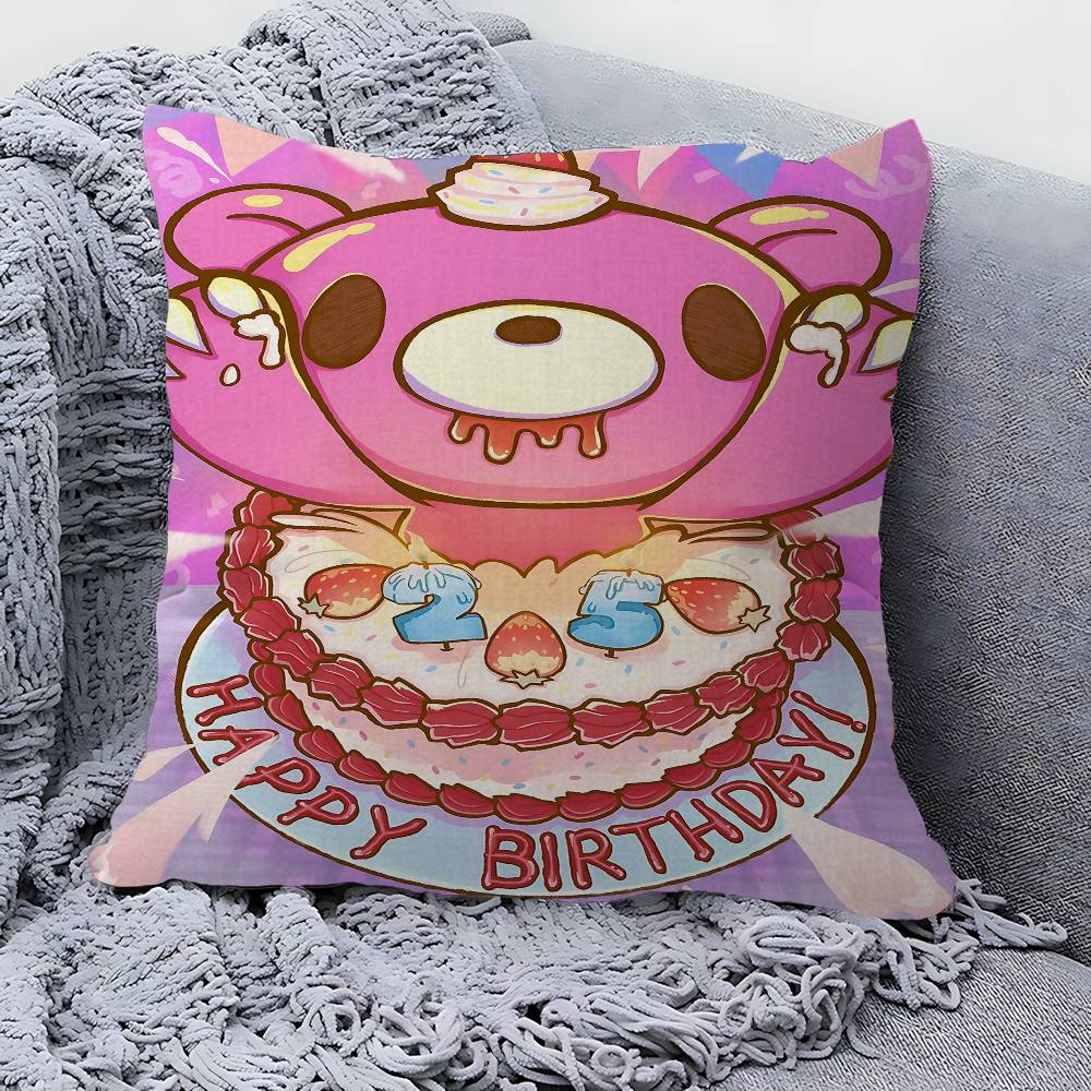 Cartoon G-gloomy Bear Personalized Pillow Cover Kids Bedroom Wild Party Decor Pillowcase Kid Birthday Shower Gift