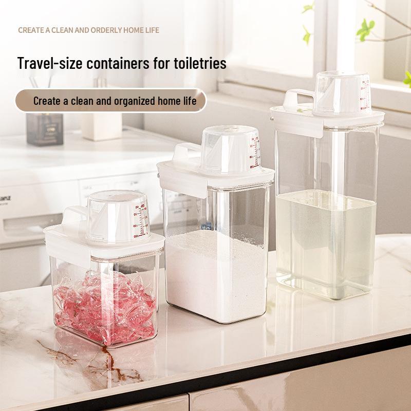 Eagle-Spout Graduated Bottles & Moisture-Proof Laundry Detergent Dispenser Set
