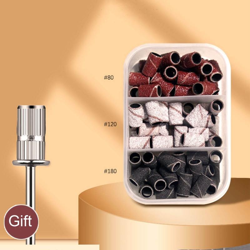 Sanding Bands for Nail Drill Bits 75Pcs Professional Electric Nail Sanding Bands 80#120#180# for Manicures and Pedicures