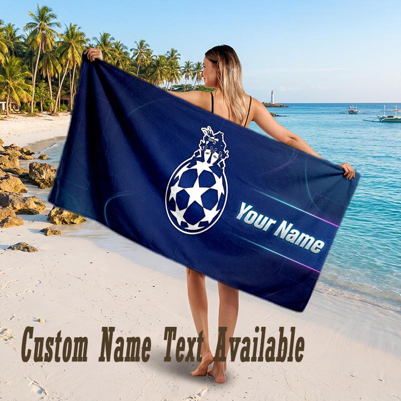 FC Porto Design Beach Towel Custom Text Large Towel for Beach Vacation