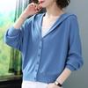 Autumn New Loose and Versatile Korean Top Short Hooded Knitted Jacket Women's Sweater Cardigan