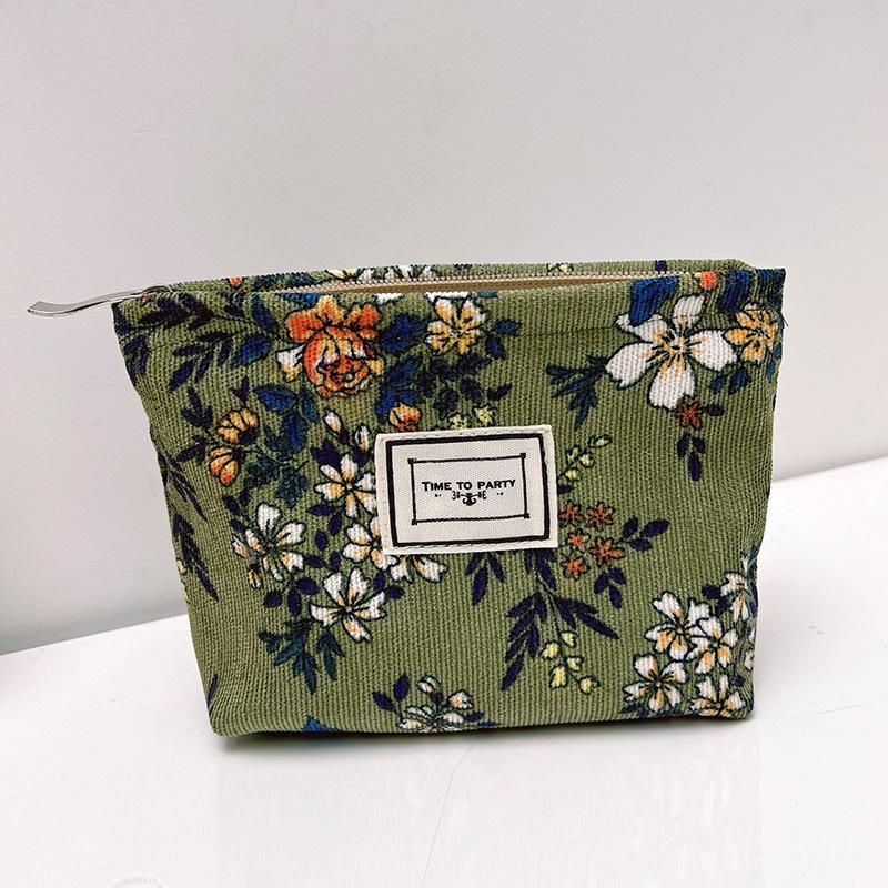 

Women Flower Printed Cosmetic Bag Pencil Case Travel Necesserie Floral Cute Makeup Lipsticks Make Up Brushes Storage Bag Pouch L