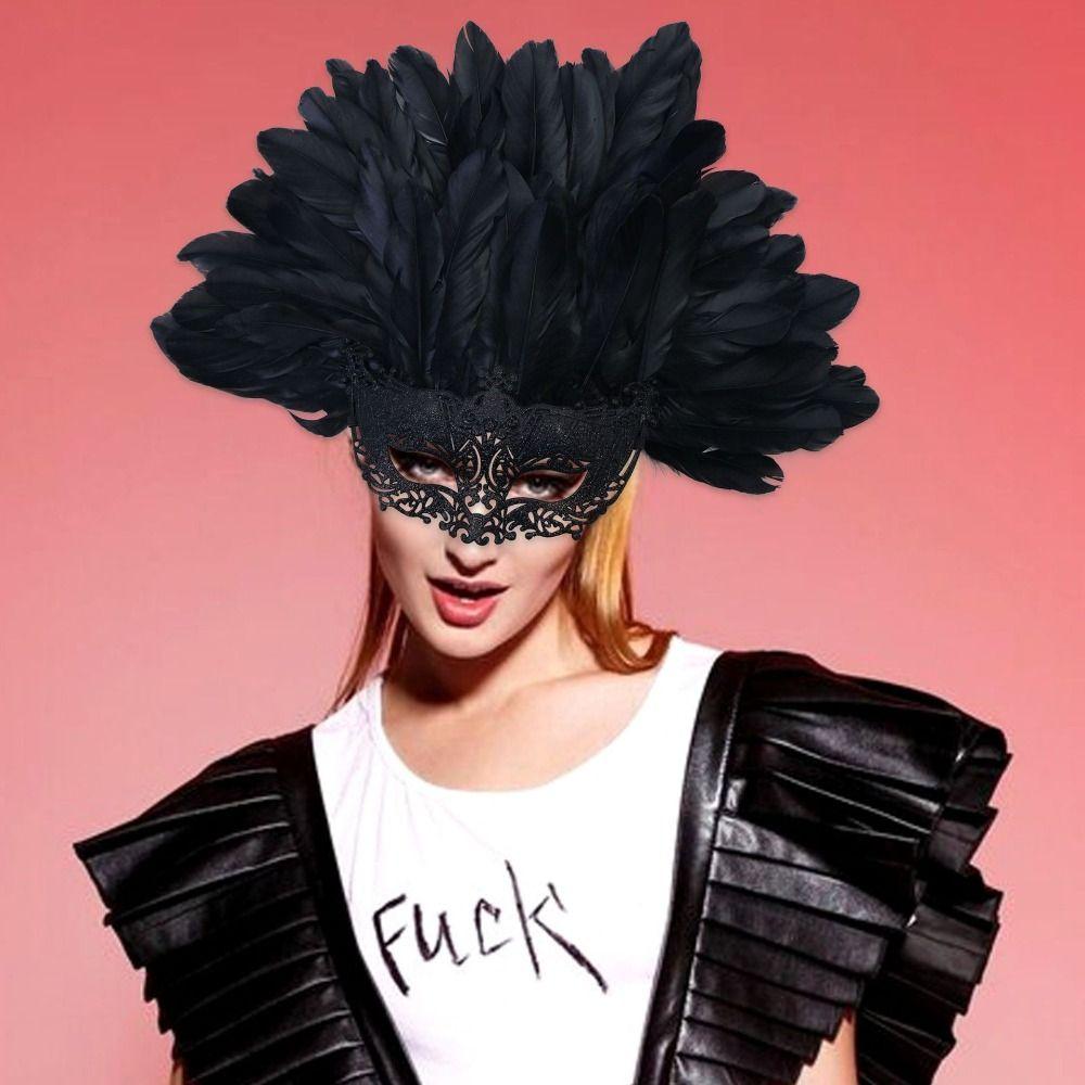 Personality Feather Masquerade Mask Novelty Cosplay Mask Carnival Headpiece  Easter Carnival Party