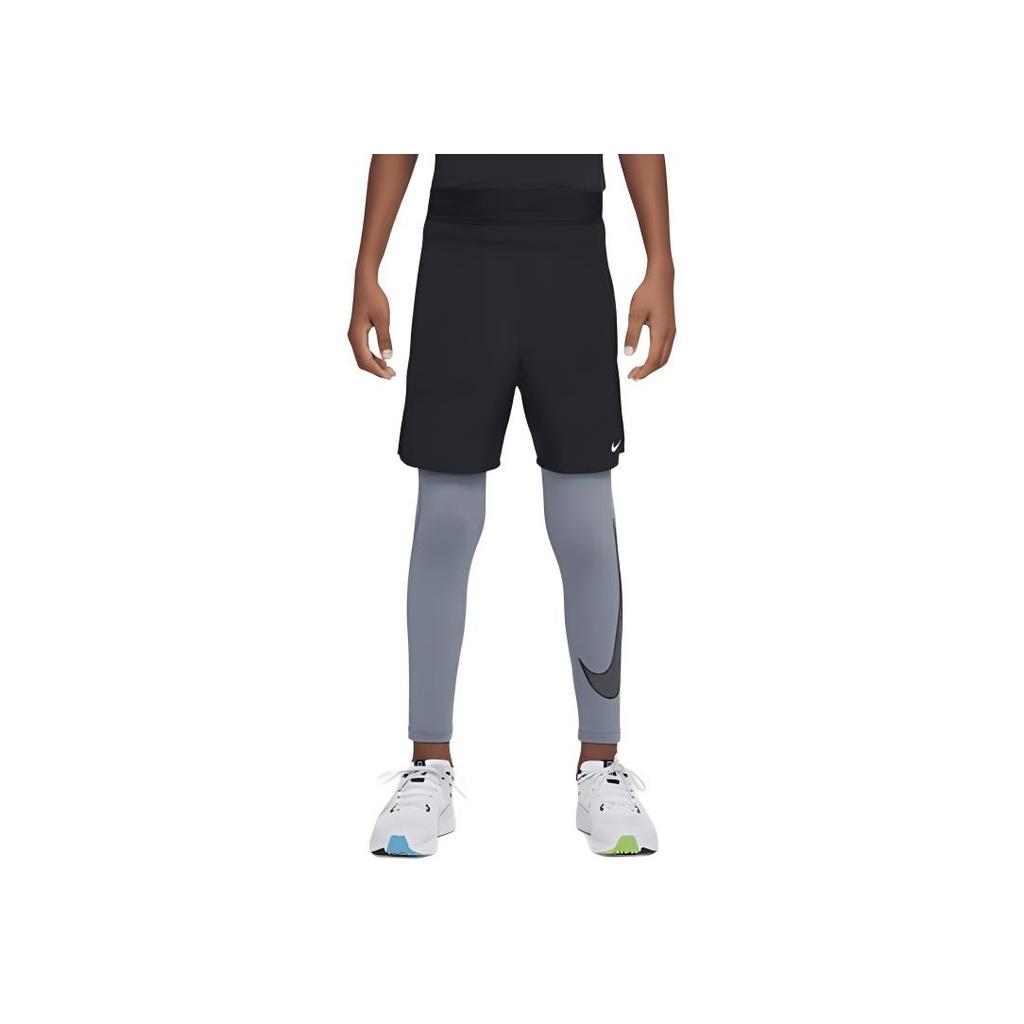 Nike Pro Dri-Fit Warm Comfortable Soft Quick-Dry Knit Sports Pants Kids Pants Smoke-Gray HF4364-084