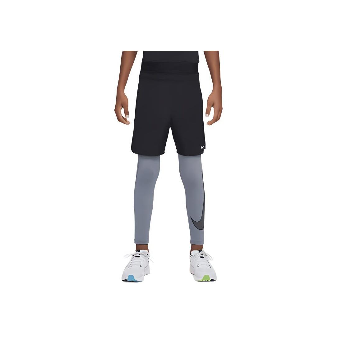

Nike Pro Dri-Fit Теплые Удобные Мягкие Быстросохнущие Вязаные Спортивные Штаны Детские Штаны Дымчато-Серый HF4364-084 XS