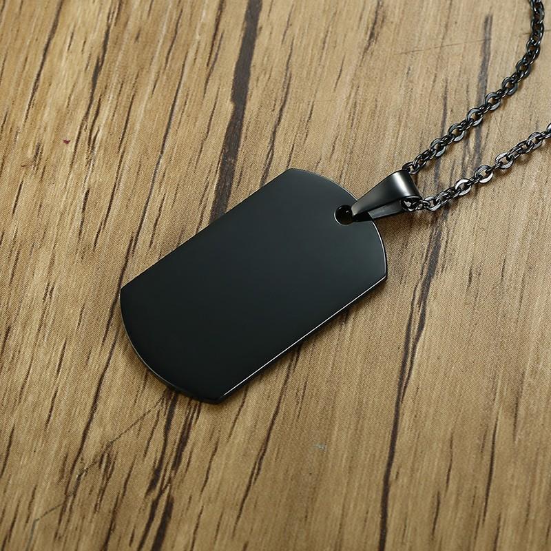 Engraved Standard Military Dog Tag Blanks Stamping Dogtag Pendant Stainless Steel Men Women Charm Plain Jewelry