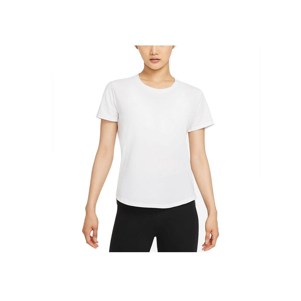 Nike Ležérní prodyšný, rychleschnoucí trénink, sportovní triko s kulatým výstřihem, krátký rukáv, dámské topy, bílá DD0619-100