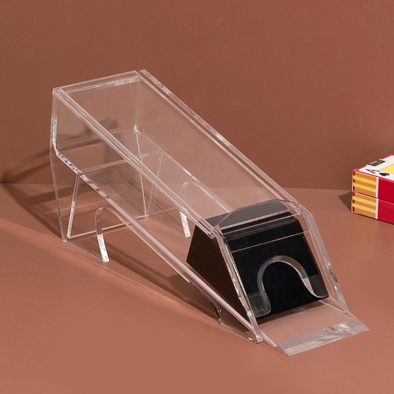 Poker Card Shuffler Manual Card Shuffler 1 Decks Acrylic Playing Card Shuffler Card Dealing Shoe for Board Game