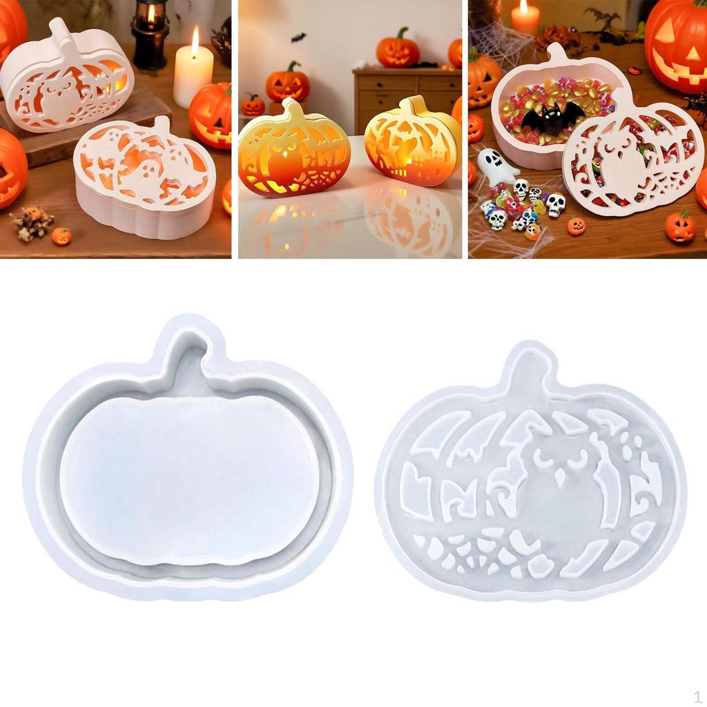 Pumpkin Lamp Silicone Models Candle Making Decorations Crafts Lantern Shade Tealight Holder