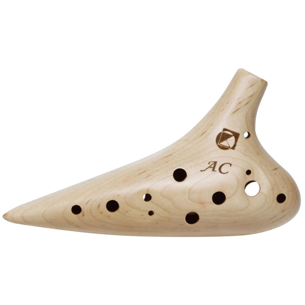 Kikutani 12jamkové javorové dřevo Ocarina Dřevěné Alto C s pouzdrem Dřevo MAPLE KOC-AC