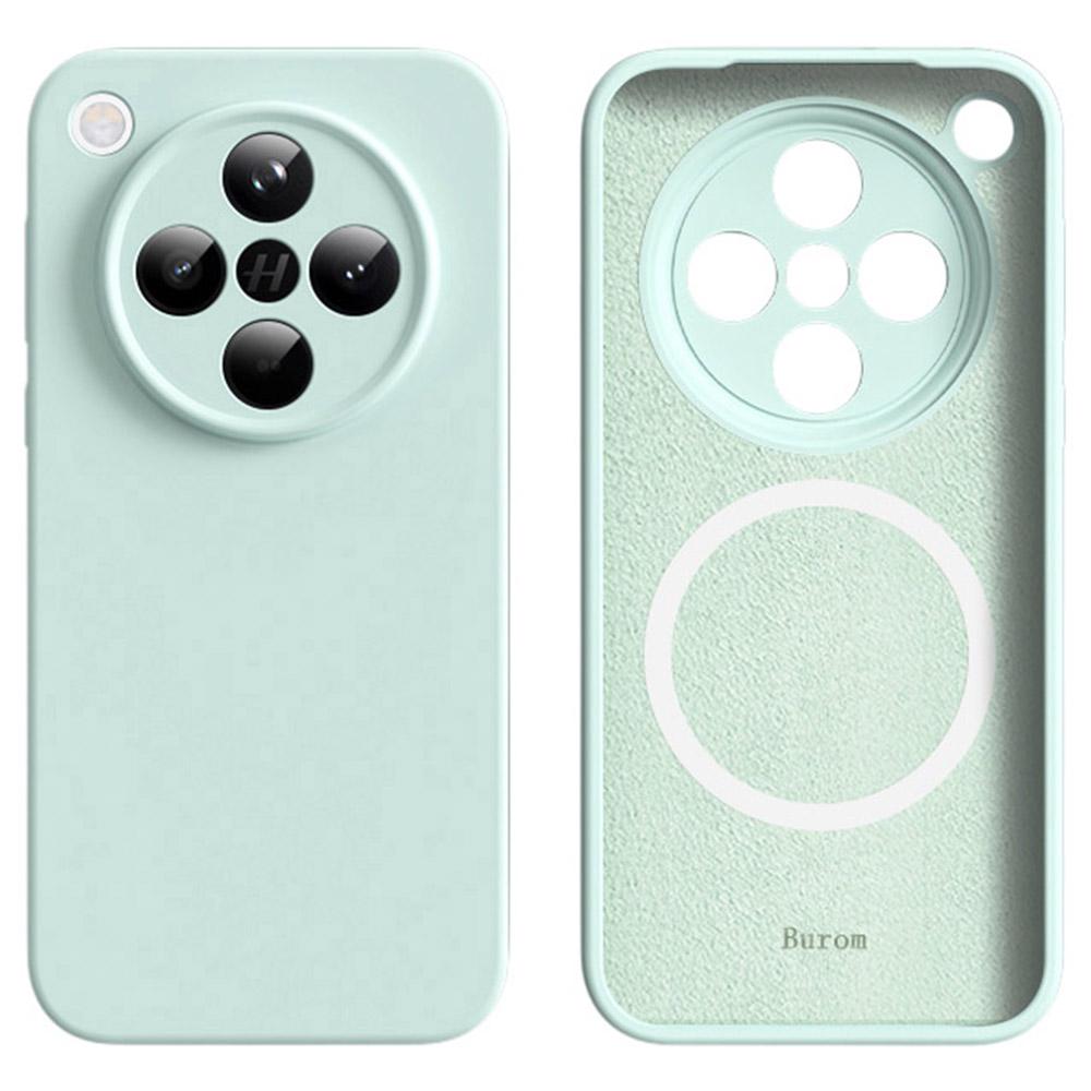 

For Oppo Find X8 5G Case Compatible with MagSafe Precise Cutouts Liquid Silicone+PC Phone Cover Light Green