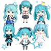 11cm Anime New Hatsune Miku Figure Mini Character Ornaments Kawai Green Hatsune Home Desk Decoration Adult Toy Kid Birthday Gift