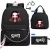 Japan Cartoon Comics Demon Slayer Anime School Backpack Student Three-Piece Set 0020