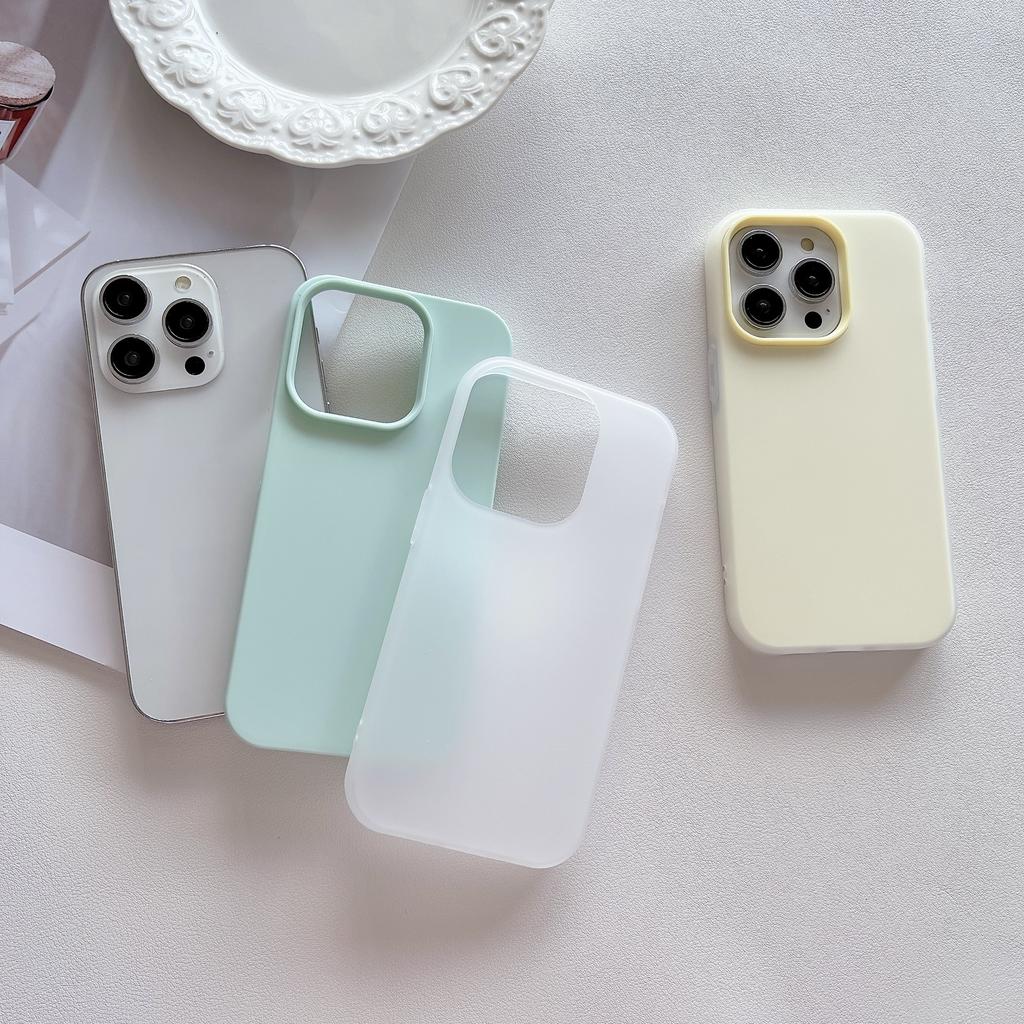 2-In-1 Simple Macaron Solid Color Suitable for iPhone15Pro Max Apple 16 Mobile Phone Case 13/14 Soft Case