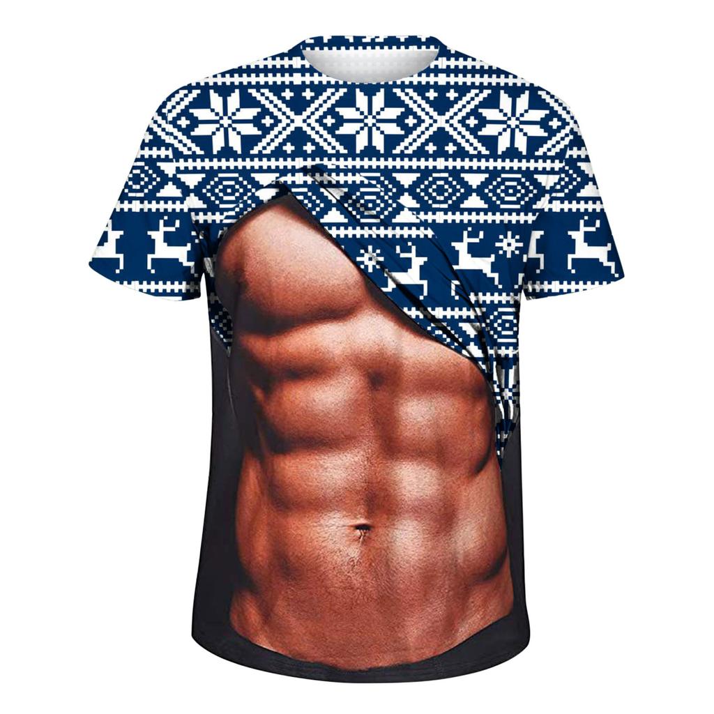 Routinfly Herren Merry Christmas Shirts Kurzarm - M Produktbild-Vorschau 12