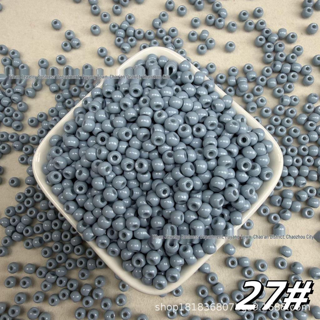 4mm Solid Color Glass Rice Beads for DIY Hairpins, Jewelry, and Embroidery Accessories