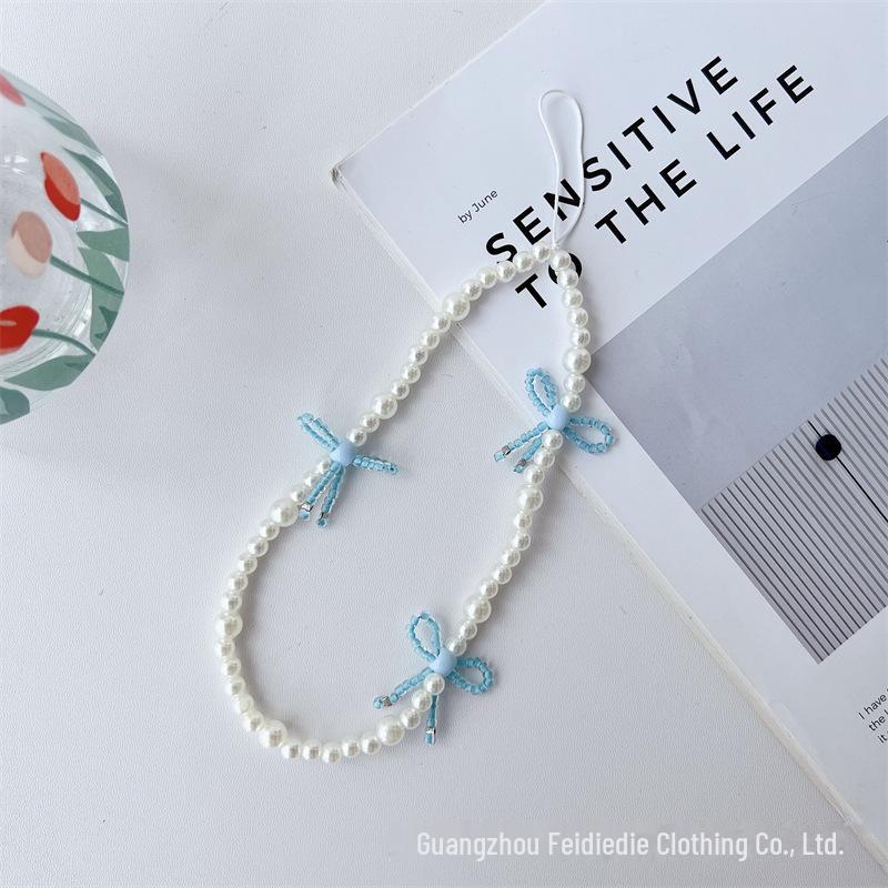 Handmade Sea Salt Star Blue Beaded Phone Lanyard