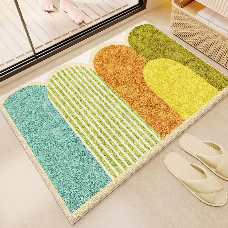 Absorbent Monster Bathroom Floor Mat Bathroom Floor Mat Imitation Cashmere Door Mat Non-slip Mat Household Bedroom Carpet Door Mat