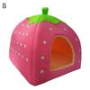 Strawberry Dog Puppy Cats Indoor Foldable Soft Warm Bed Pet House Kennel Tent