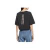 Calvin Klein Solid Color Logo Crew Neck T-Shirt Women Tops Black J221110-BEH