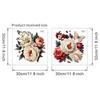 Waterproof Floral Toilet Decals Easy Clean Self Adhesive Fresh Floral Print Stickers for Home Bathroom Refresh Decor
