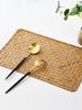 Chinese Style Seagrass Woven Table Mats: Retro Dining and Tea Ceremony Placements