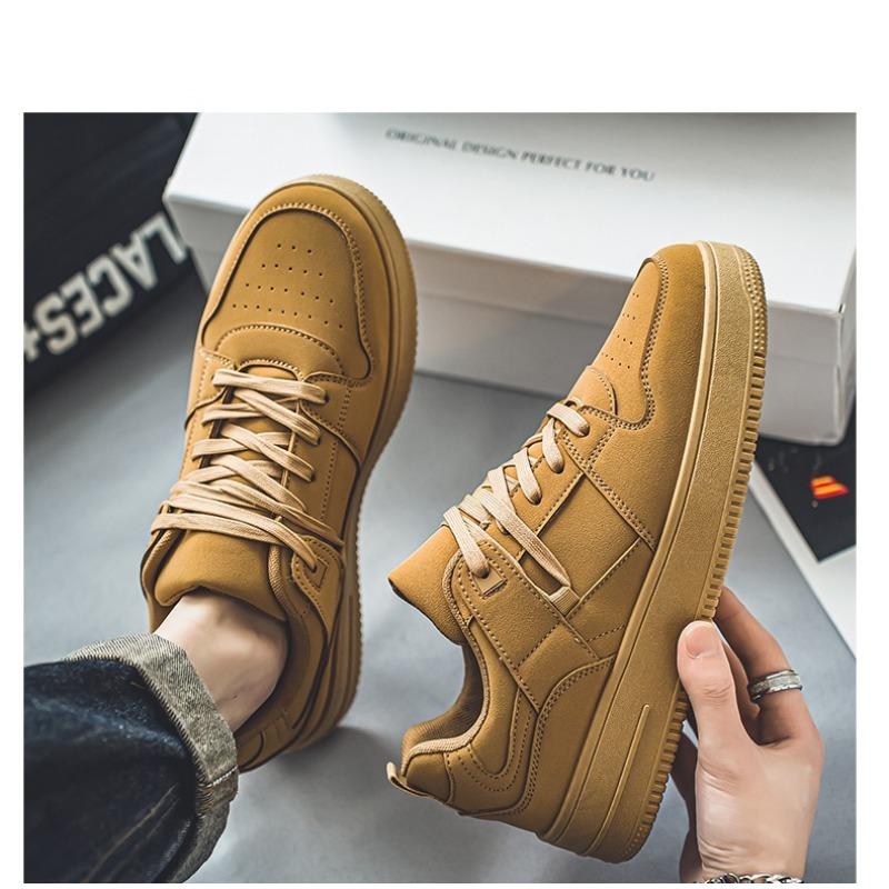 Frühling Neue Ganzschwarze Herrenschuhe – Vielseitige Klobige Absatzsteigernde Lässige Board-Schuhe, Trendy Sneaker für Arbeit & Sport