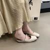 French Mary Jane bag head half slippers women's shoes wear 2025 new spring and summer flat temperament half support single shoes