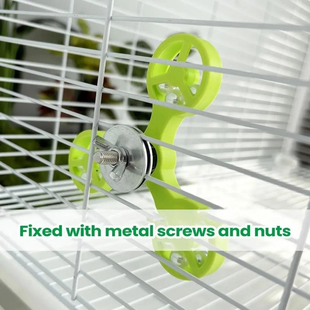 New Rotating Bird Interactive Toys Cockatiel Conure ABS Spinner Wheel Budgie Parrot Parakeet Toy Mental Enrichment Play